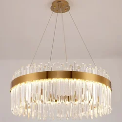 Modern Luxury Chandeliers Crystal Pendant Ceiling Lights for Living Dining Room Kitchen Gold Pendant Light Decor Indoor Lighting