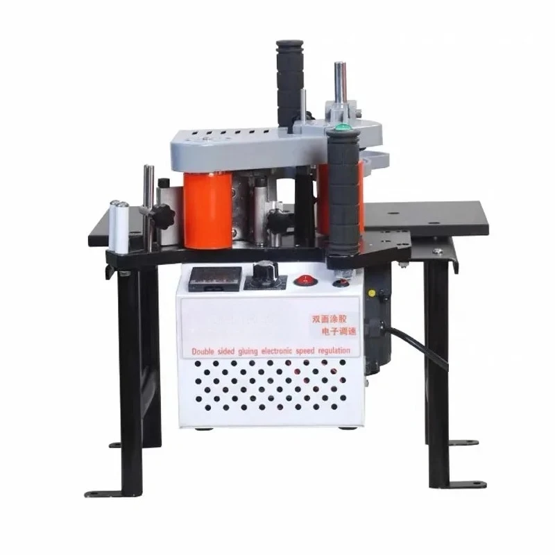 1100W Small Manual Edge Banding Machine Double Side Gluing Portable Edge Bander Woodworking Edge Banding Machine 220V BB