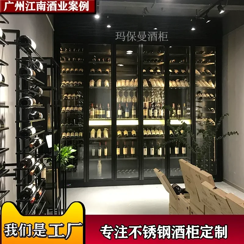 Mamanburg Stainless Steel Constant Temperature Wine Cabinet Custom Basement Wine Cellar Baijiu Storage Cabinet Manufacturer