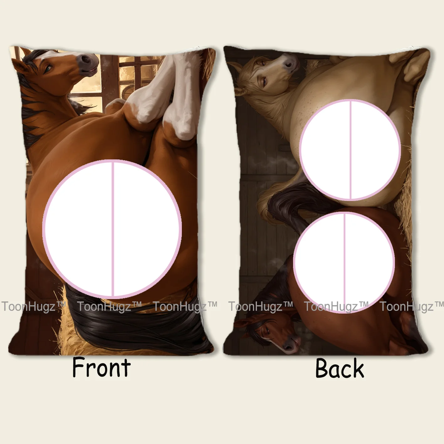

R10+ Trendy Anime Furry Horse Figure Throw Pillow - Cozy Stuffed Cushion for Adults 40x60cm
