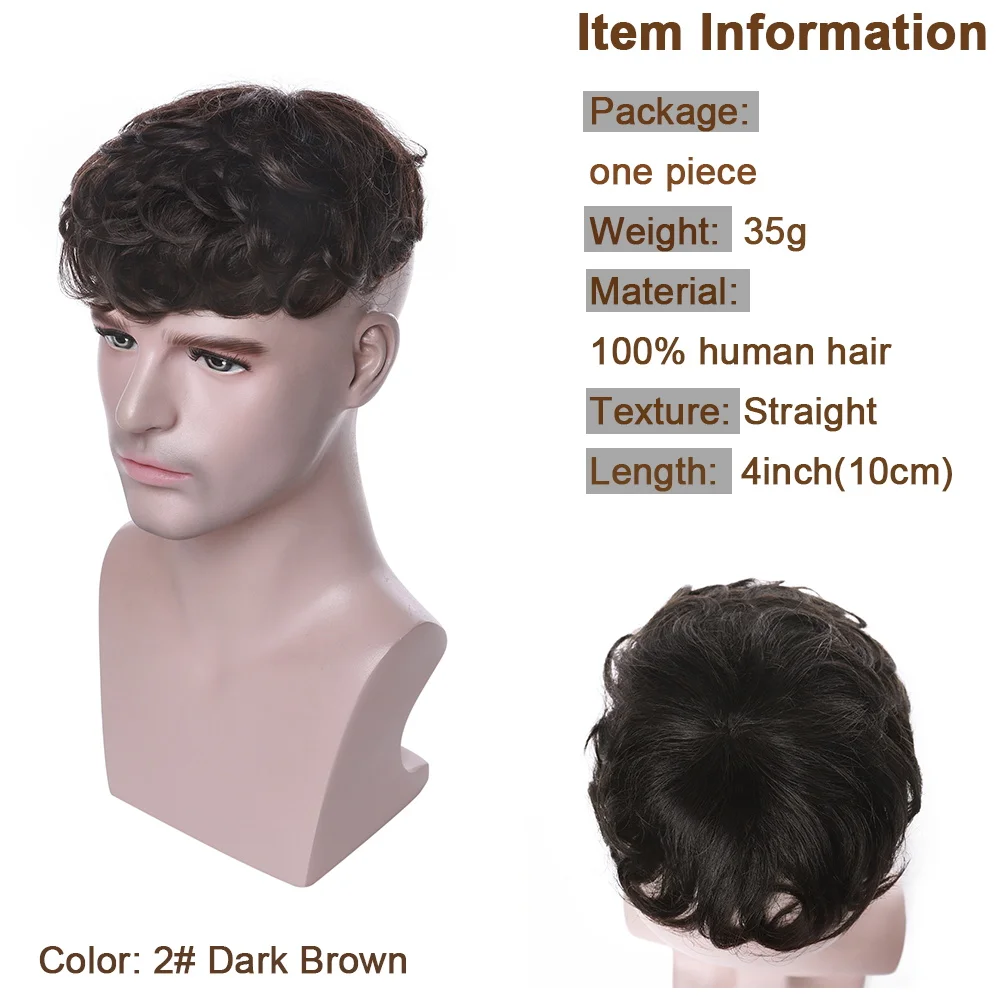 Sego 16x19cm Männer Toupet für Männer Echthaar teile Haar Einheit Perücke männlich Toupet Ersatz system Männer Kapillar prothese – Detail 3