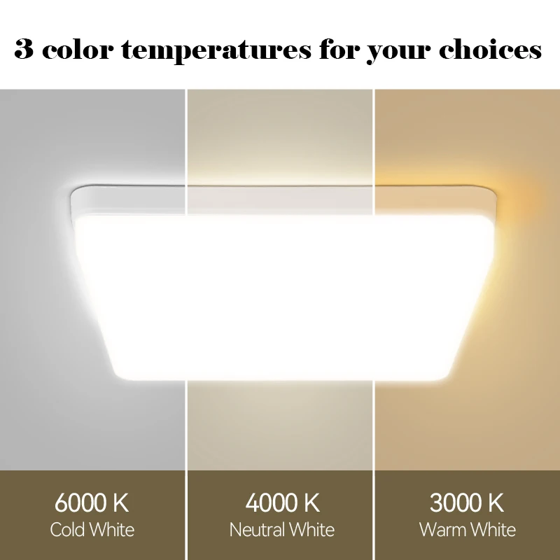 Imagem -03 - Modern Square Led Teto Lâmpadas Luzes de Teto para Quarto Sala de Estar Cozinha Luz de Painel Interior Iluminação Ceil 20w 30w 50w 85265v