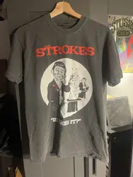 The Strokes Black Short Sleeve Cotton T-shirt Unisex S-5XL Men Women VM9192