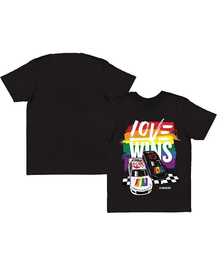 

Trendy Race Car Pride Tee – Rainbow LOVE WINS Design, Stand - Out Style Unisex Short Sleeve T-shirt High Quality Graphic T Shirt