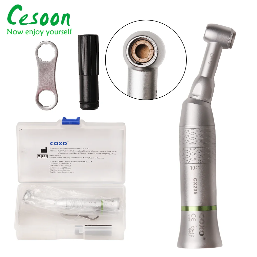 Dental 10:1 Contra Angle Hand Files Speed Reduction Handpiece 90º Reciprocating Rotate Dentistry Push Button Low Speed Treatment