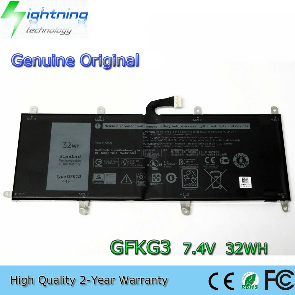 Brand New Genuine Original GFKG3 7.4V 32Wh Laptop Battery for Dell Venue 10 Pro 5056 50560 VN25R WH96V 0GFKG3 T16G001