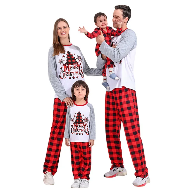 

Christmas Family Matching Pajamas Reindeer Fair Isle Print Cozy Long-Sleeved Tops Pants for Holiday Cheer