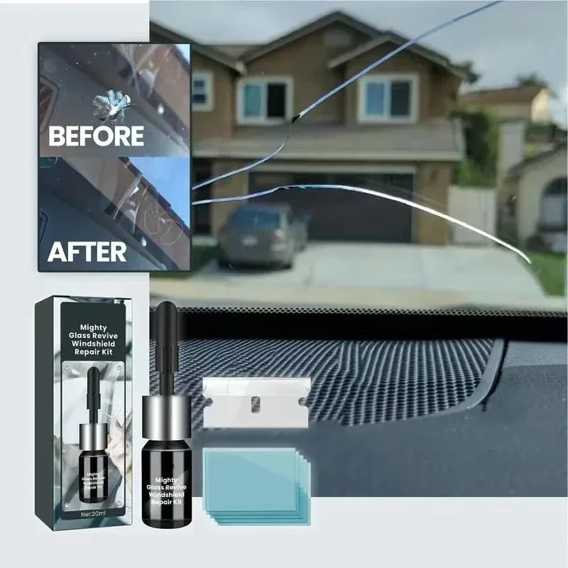 Windshield Repair Kit Auto Glass RepairWindow Repair Automotive Windscreen Tool For Fixing Chips Cracks Star-Shaped