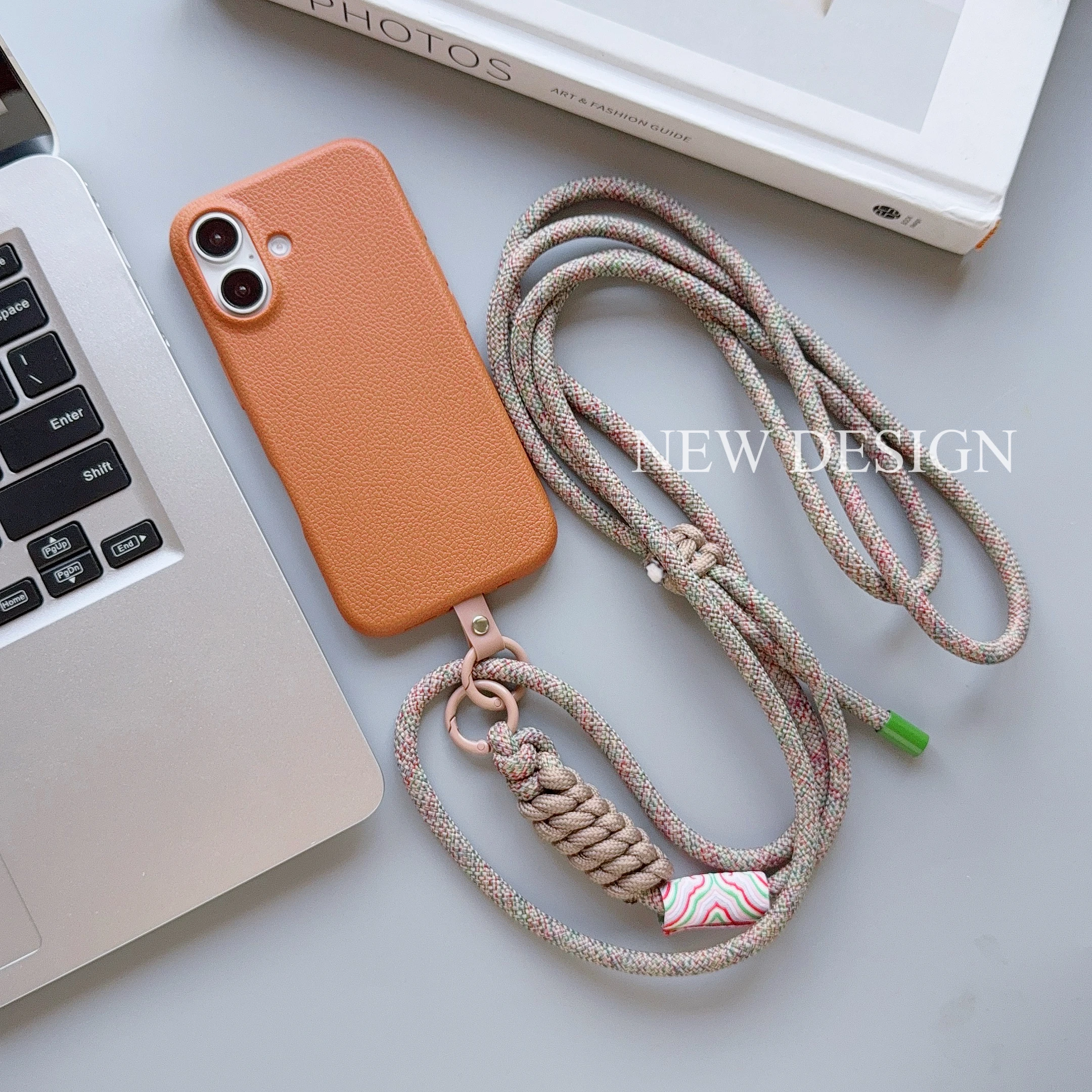 New Fashion Braided Diagonal Long Rope Mobile Phone Universal Lanyard Shoulder Strap Lanyard Neck Multi-Functional Anti-Loss Rop