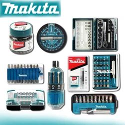 Makita-Juego de cabezales de lote de mango Hexagonal, broca magnética en caja, brocas de destornillador Torx ranuradas, vástago Hexagonal de 6,35mm, pieza de herramienta eléctrica