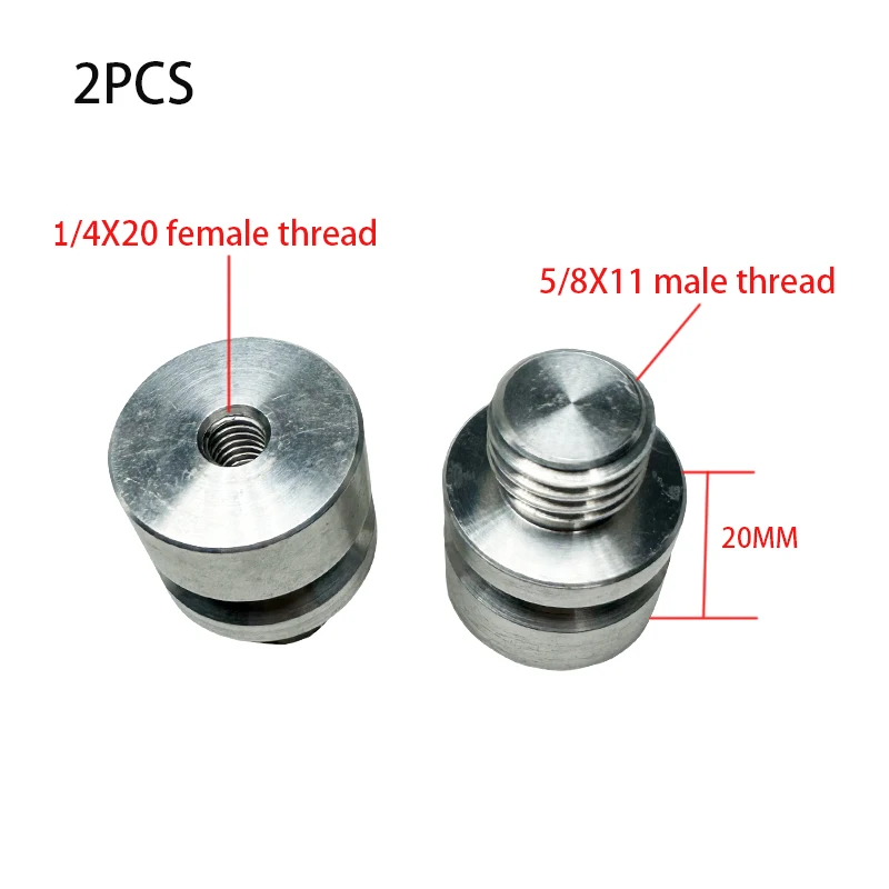 2PCS 20mm Prism Adapter 5/8 x11 Male Thread To 1/4 x20 Female Thread For Nikon Etc Prism CHCNAV Tribrach Gps Total Station