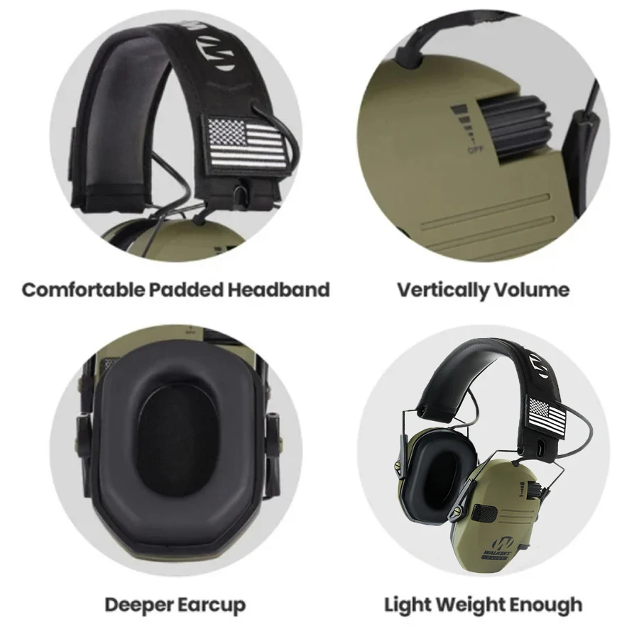 3/2/1PCS Earmuffs Active Headphones for Shooting Electronic Hearing Protection Ear Protect Noise Reduction Hunting Headphone