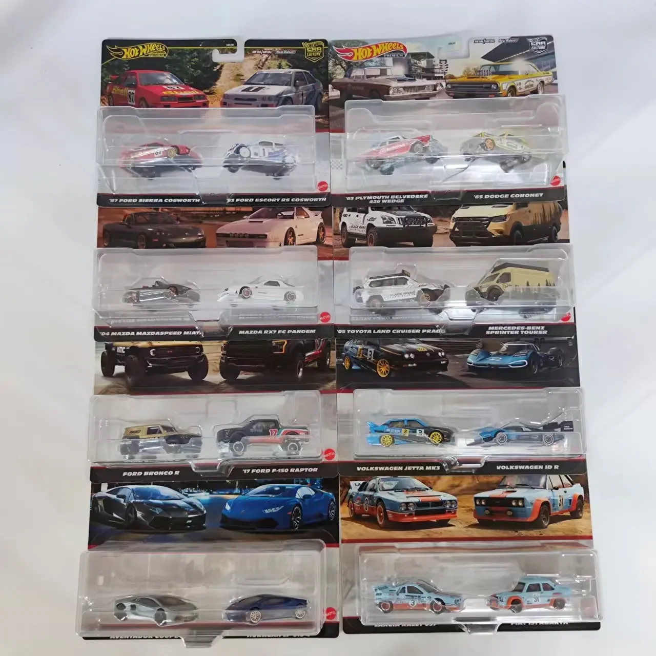 Hot Wheels Collect Toys Cars Mazda Lamborghini Ford F150 Sierra Benz 2PCS Set Easy Model Hotwheels Boy Gift Diecast