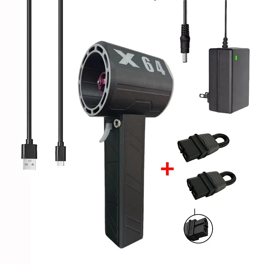 【Fast Delivery】X64 Violent Fan 64mm Ducted 1400g Thrust Portable Handheld Turbofan 8000mAh Long Life Outdoor Snow Blowing Dust R