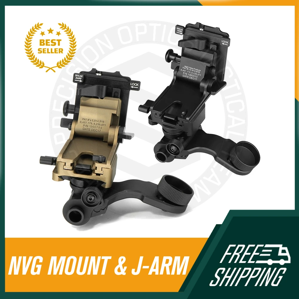 Tactical NVG Mount Helmet Mount Night Vision Mount with PVS14/PVS18/PVS15/PVS7 Arm NVG Mount Combo w/ Original Markings