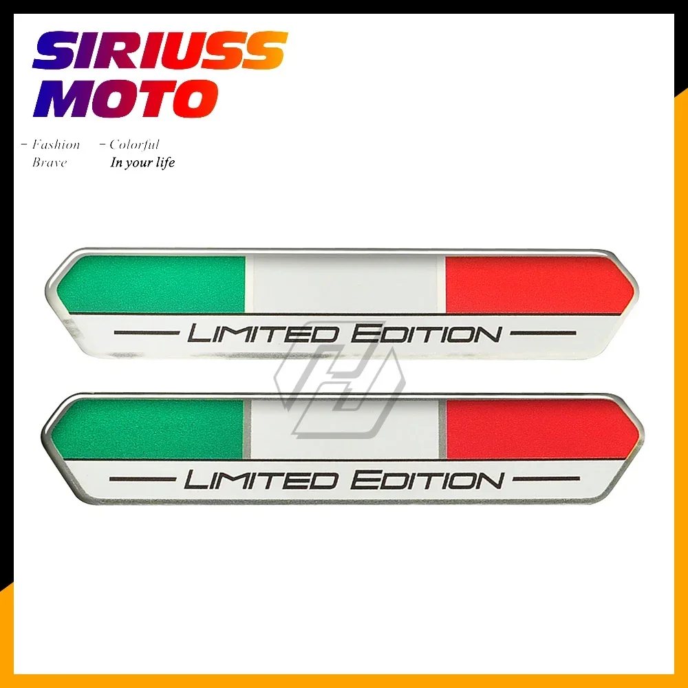 Italy Flag Limited Edition Sticker Motorcycle Tank Decal High Gloss Domed Gel Finish for Vespa Aprilia Ducati