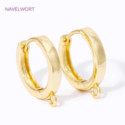18K Gold Plated Round Earring Clasps Accessories,Clasps For Earrings,For Earring Making Supplies,DIY Jewelry Making Materials