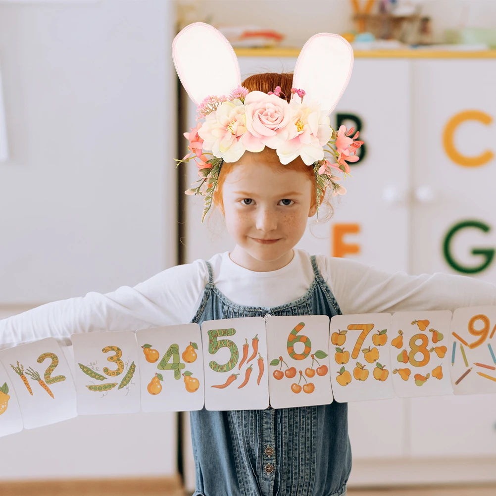 

2 Pcs Bunny Ear Headband Easter Rabbit Flower Girl Costume Accessories Hairband Hairy