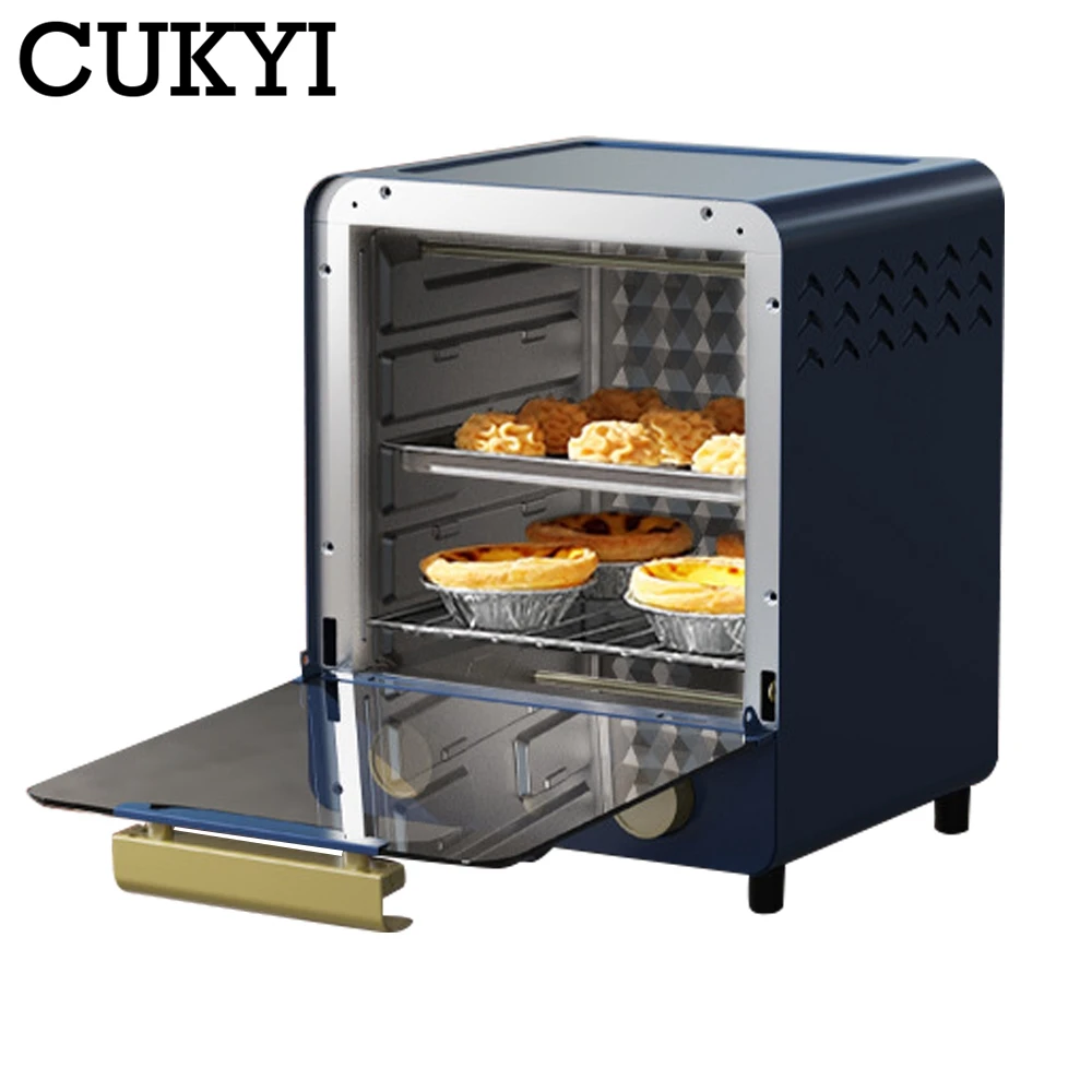 CUKYI 15L Electric Vertical Oven Mini Pizza Cake Cookies Maker Bread Toaster 60 min Timing Baking Tool Breakfast Machine 220V