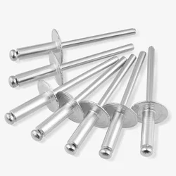 30Pcs Large Flange Blind Rivets, Aluminum Pop Rivets Assortment Kit Blind Rivet, Flange Diameter 5/8