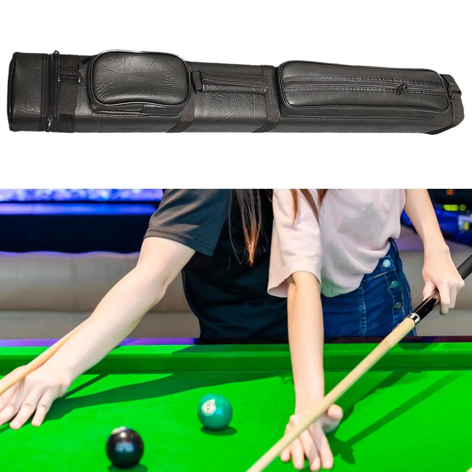 Billiard Pool Cue Case Pool Table Accessories Portable Zipper Supplies Pouch