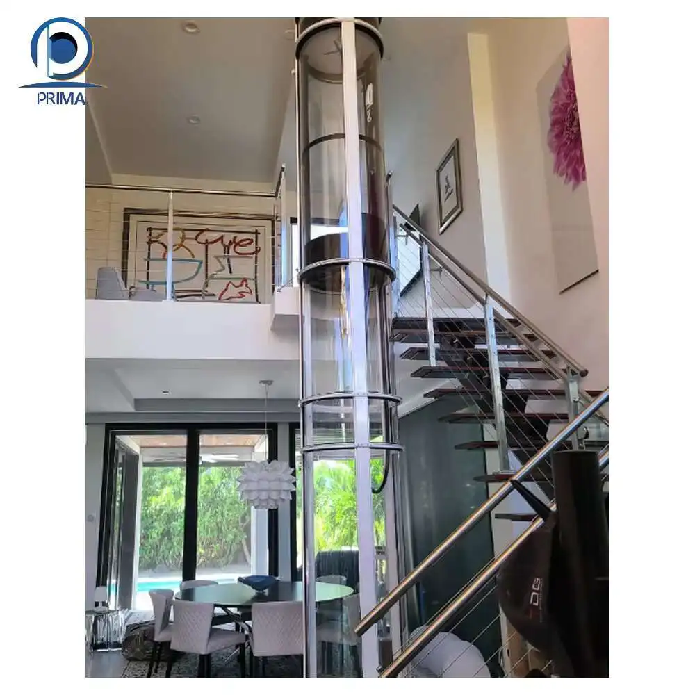 Prima 3.5M رجل هيدروليكي داخلي معوق لتصميم جديد للركاب مصعد منزلي بانورامي مع Ful #6