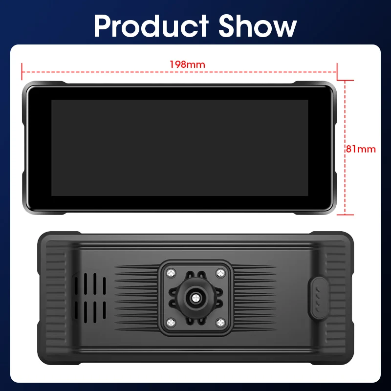 JMCQ 6.86 ''navigazione per moto GPS Wireless Carplay Android Auto IPX7 Display Touch Screen portatile impermeabile per moto DVR