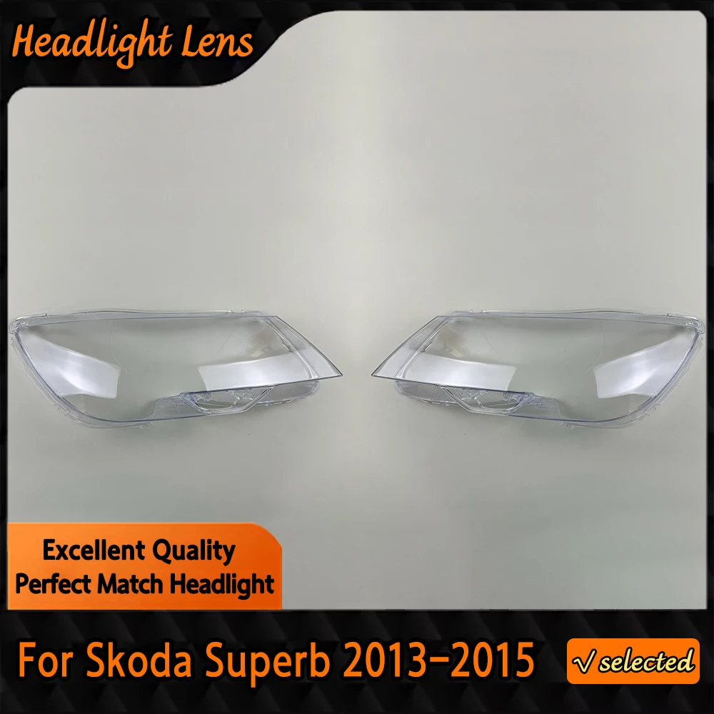 

For Skoda Superb 2013 2014 2015 Transparent Headlight Cover Headlamp Shell Clear Lens Plexiglass Replace Original Lampshade