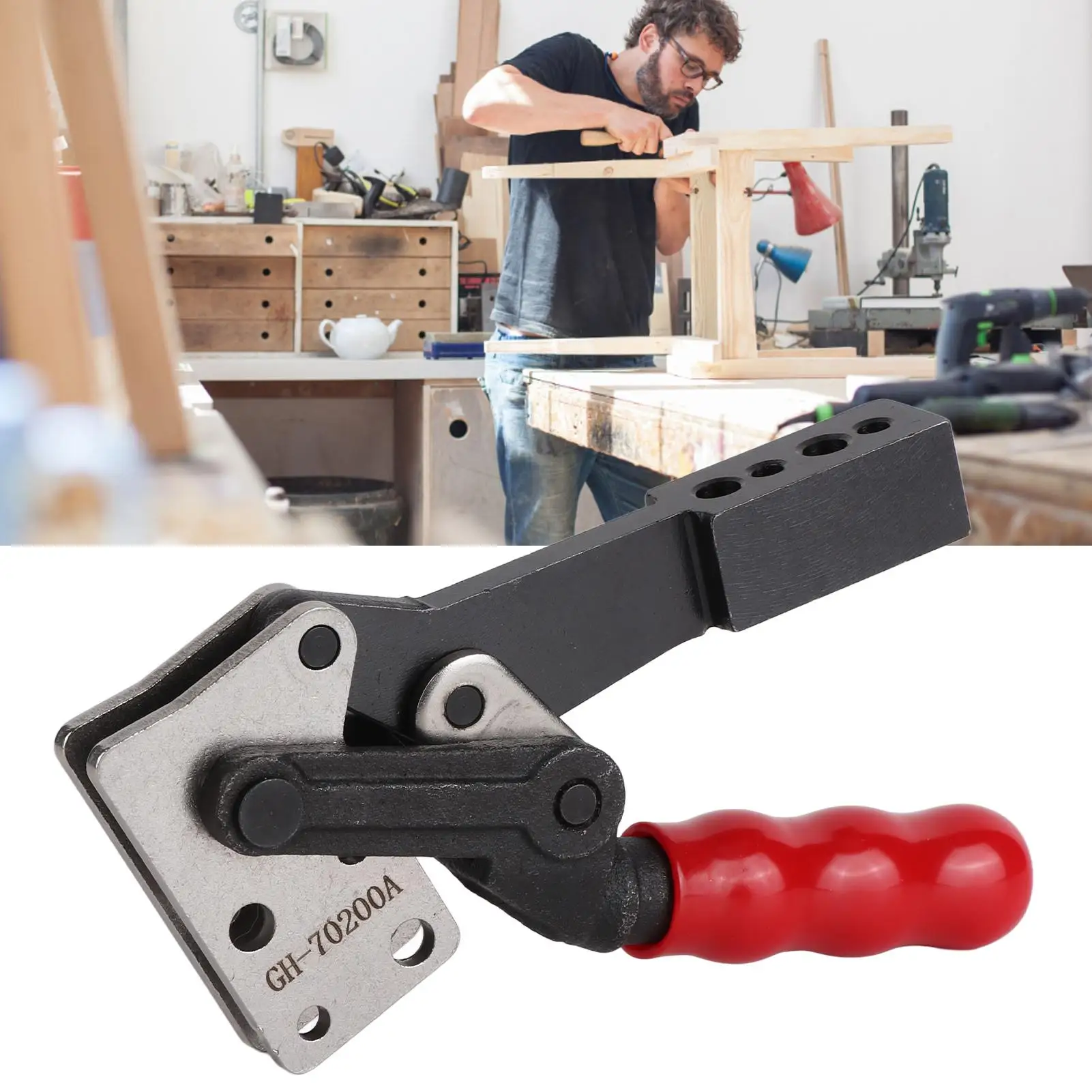 Quick Release Toggle Clamp with Comfortable Grip for Box Fixtures - Heavy Duty Clamping Tool