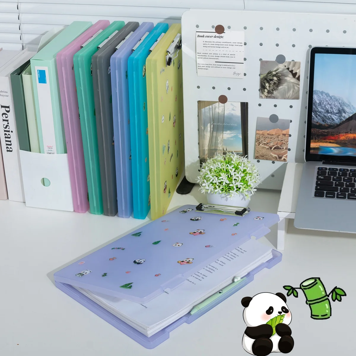 

Book Desktop Transparent Storage Box Storage Container Dormitory Book Organizer Storage Box File Folder Book Folder