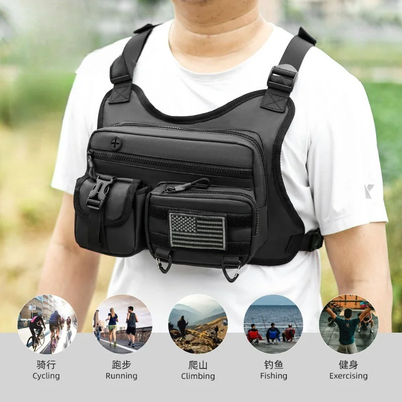Mochila de Peito Leve para Corrida, Ideal para Atividades ao Ar Livre, Maratona e Ciclismo, Sem Bolsa de Água