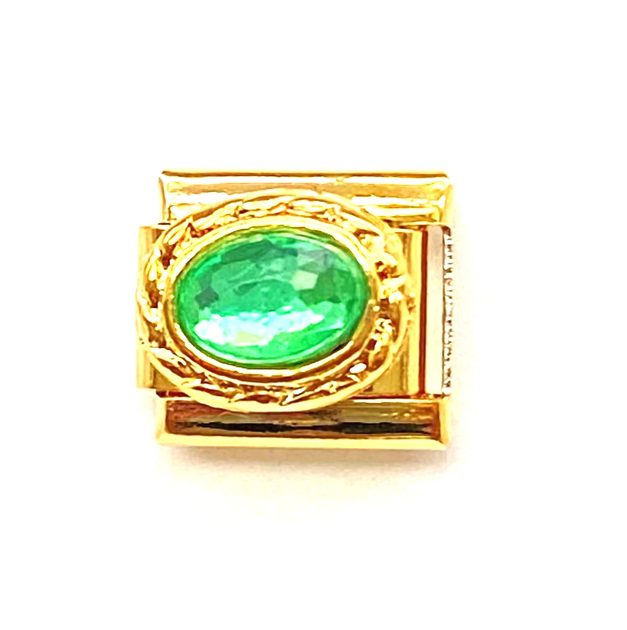 وصلات جذابة إيطالية من الستانلس ستيل مرصعة بالزركونيوم المكعّب للنساء ، لون ذهبي ، صناعة الأساور بنفسك ، مجوهرات ، بيع بالجملة ، 9 *