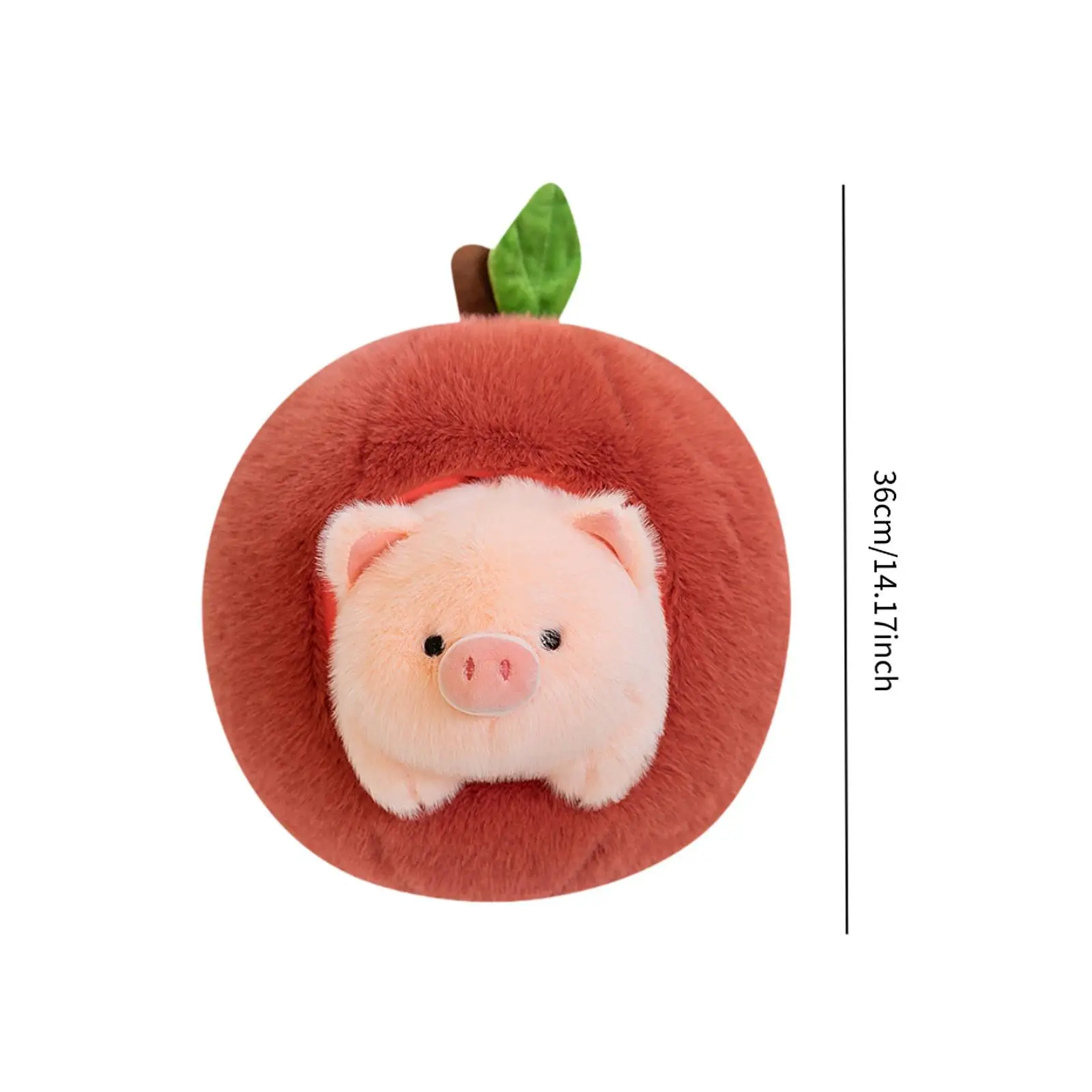 Cute Fruit Pig Plush Toy Throw Pillow Doll for Holiday Gift Bedroom Children