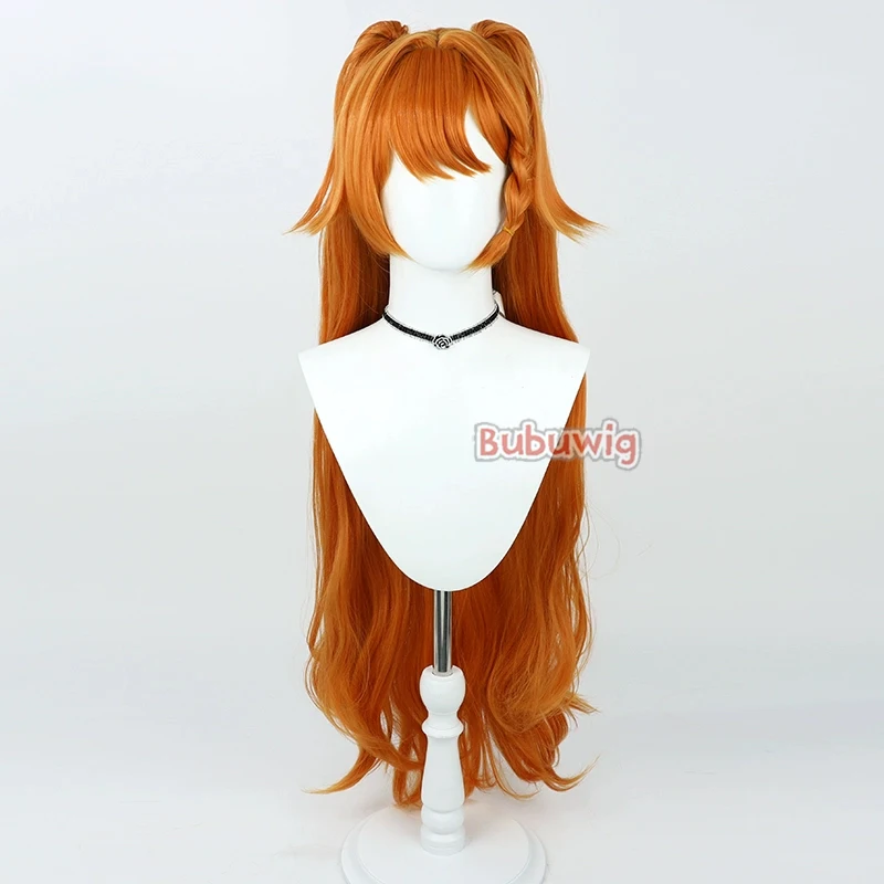 Bubuwig Synthetic Hair Sonetto Cosplay Wigs Game Reverse: 1999 Sonetto 80cm Long Wavy Role Play Orange Cos Wig Heat Resistant