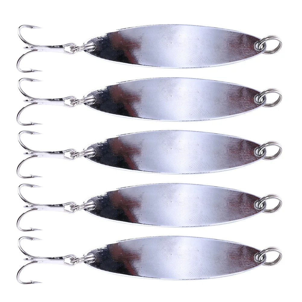 5 Pcs Preserved Fishing Lure Lures Kit Metal Bait Sequins Weighted Hook Reflective Sudden Move