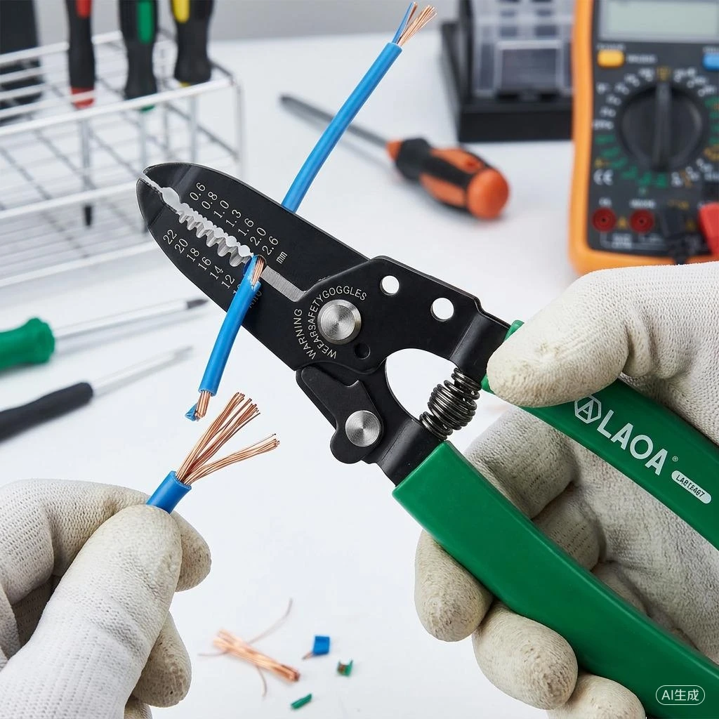 LAOA 7inch Wire Stripping Pliers Multifunction Cable Stripping Tools Portable Electricians Pliers