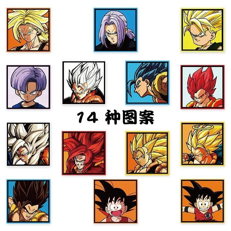 New Dragon Ball Son Goku Vegeta krillin Creative Secondary Cartoon Roll Stickers Anime Peripheral Decorative Stickers Wholesale view 3