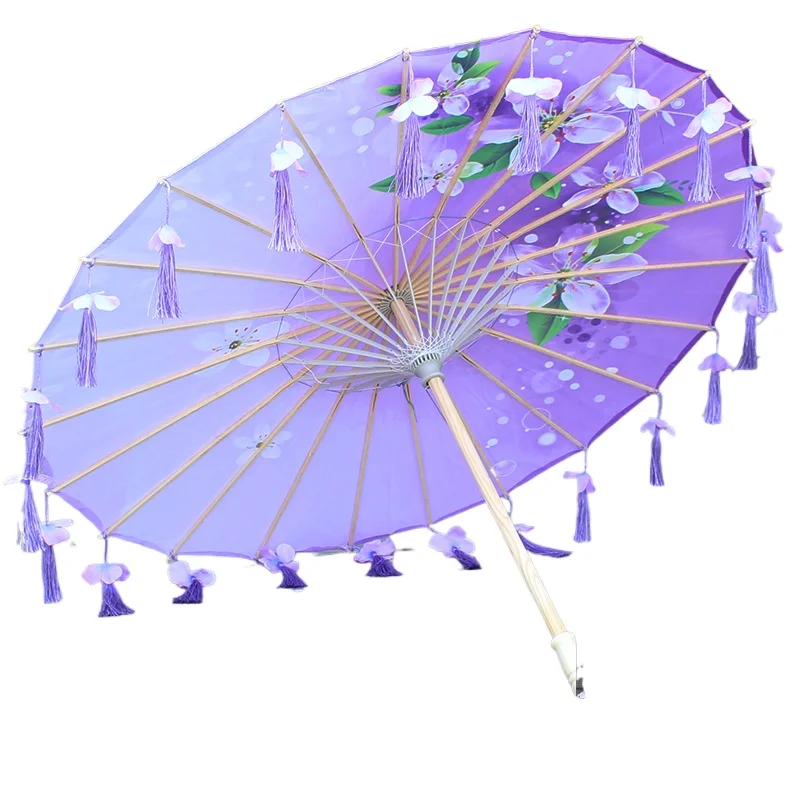 Aprilis Garden Petal Decorative Sun Beach Umbrella Shade Car Fan Silk Umbrella Vintage Photography Dance 82CM Parasol Japan 