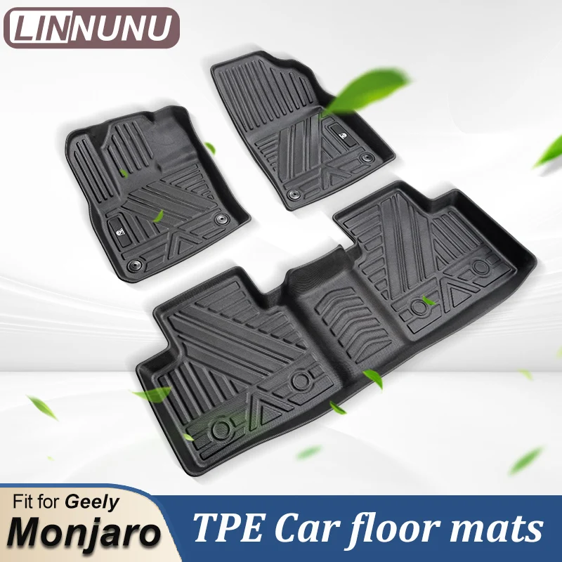 

LINNUNU джили монжаро автомобильные коврики подходят для Geely Monjaro KX11 Manjaro TPE внутренние вкладыши водонепроницаемые Нескользящие подкладки для стопы