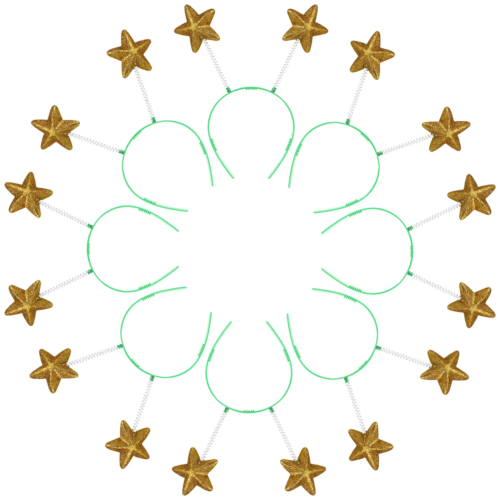 8 個スパンコール付きスターヘッドウェア五芒星ヘアフープガールズパーティーコスプレヘッドドレスプラスチックフォーム耐久性のあるヘアアクセサリー写真小道具