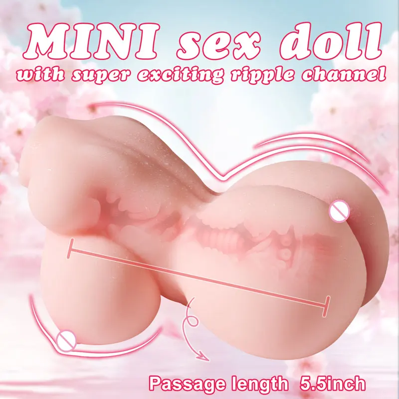 Sex Doll Male Masturbator Mini Love Doll Lifelike Pocket Pussy with 3D Realistic Textured Vagina Soft Boobs