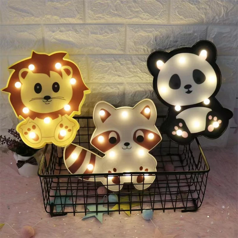 

LED Lights Christmas Animal Modeling Light Night Lamp Party Holiday Decoration Lights Neon Room Decor for Children Kids Boy Girl