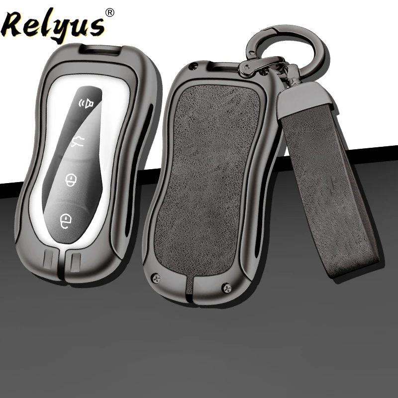 

New Zinc Alloy Leather Car Key Case Cover Holder Protector Shell for Geely Atlas Pro Boyue Tugella FY11 Emgrand GS X6 SUV EC7