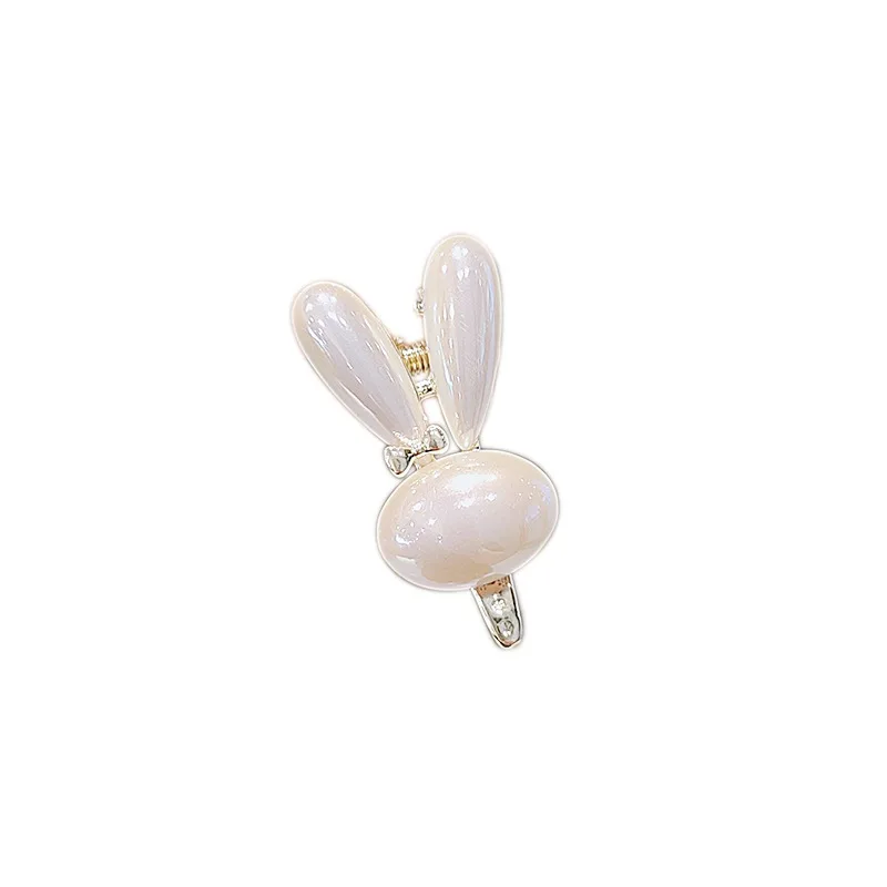 Hot Selling Fashionable Little Rabbit Pearl Hairpin Side Clip Banana Clip Exquisite Girls Cute Duckbill Clip Hair Accessories