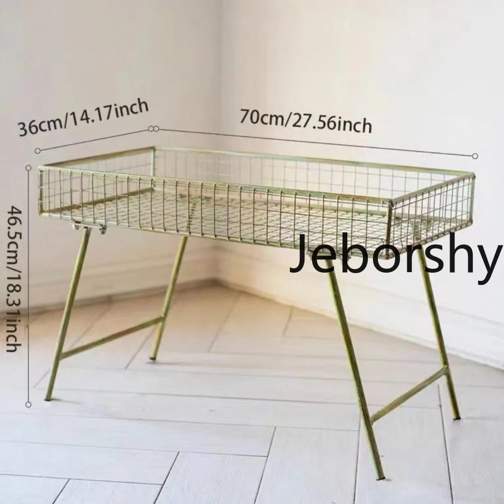 

2026 New Vintage Green Metal Wire Plant Stand Rustic Grid Storage Table for Indoor Outdoor Balcony Garden Decor Fast Shipping