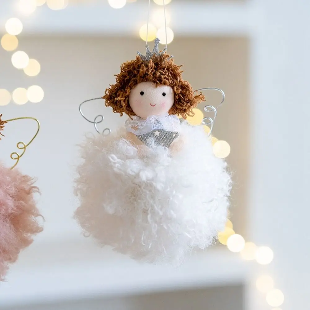 Angel Girl Christmas Angel Doll Drop Ornaments ciondolo appeso peluche ciondolo regalo per feste vecchio pupazzo di neve ciondolo albero di natale