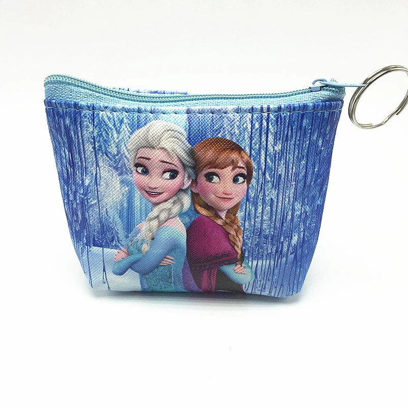 Disney Frozen Elsa portamonete creativo Cartoon Key auricolare Storage Pouch Girls Zipper Wallet Portable Cute Small Organizer Bag
