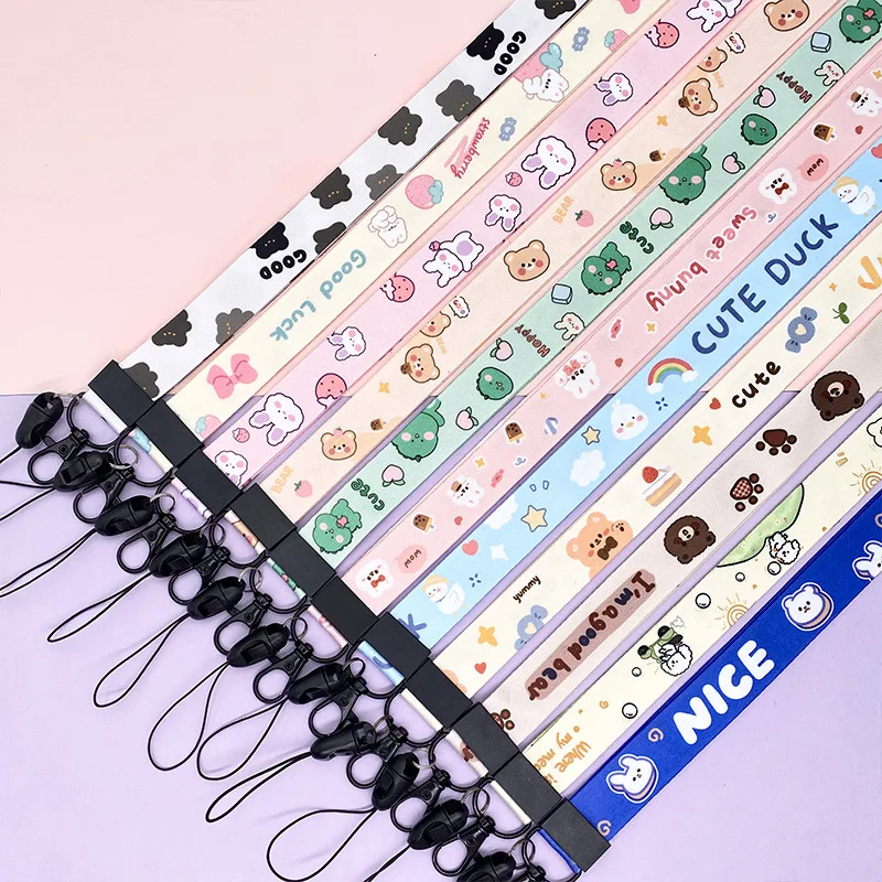 

Мультяшный прочный длинный подвесной брелок со съемной шеей, подвесной телефон, подвесная веревка