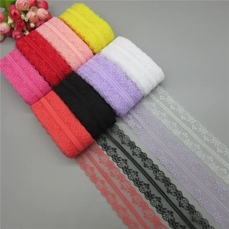 10yds 40mm Wide Bilateral Handicrafts Embroidered Net Lace Trim Ribbon Wedding/Birthday/Christmas/Bow Decorations