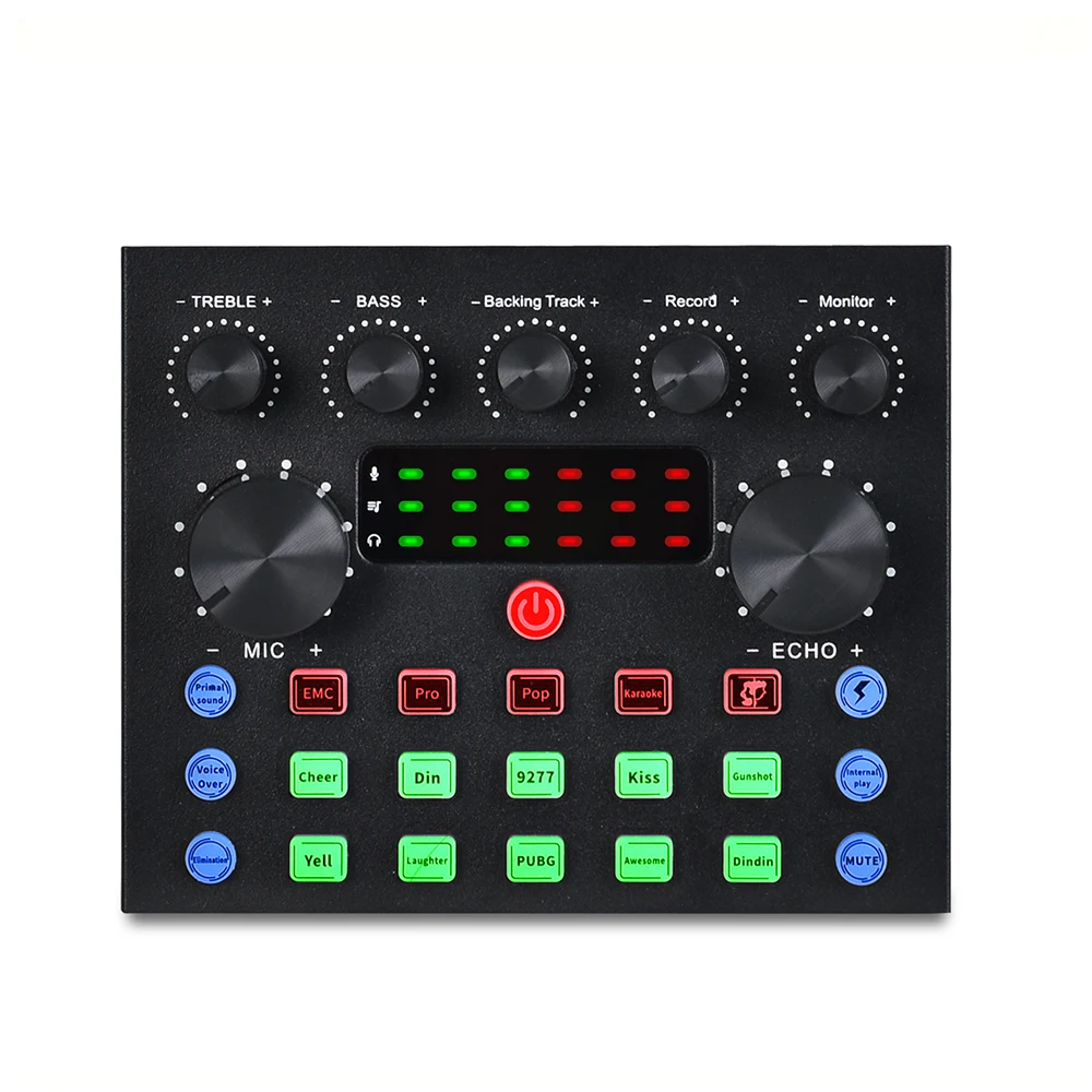 

V8S Audio Mixer With Voice Changer,Podcast Mixer,Sound Card For Phone Gaming Karaoke Studio Live Streaming Podcast